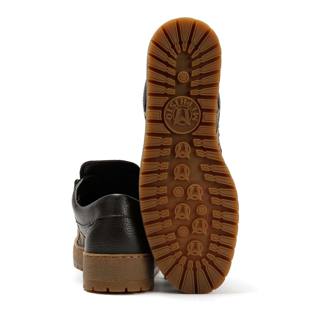 Mephisto Rainbow Oregon 1351 Chaussures En Cuir Pour Hommes Brunes À Lacets