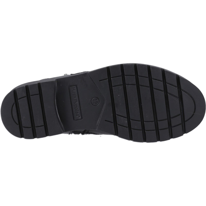 Hush Puppies Liana Chaussures Noires Pour Filles En Cuir