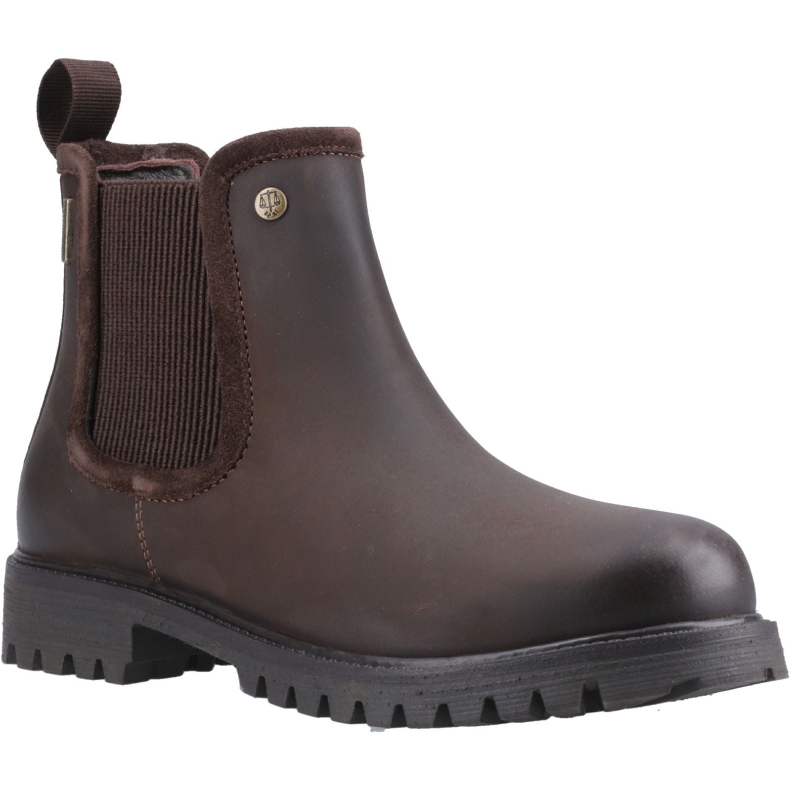 Hunter Canna Dealer Boot Bottes Chelsea Plates Pour Femmes En Cuir Marron