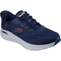 Skechers Arch Fit 2.0 Lestur Chaussures De Sport Homme En Textile Bleu Marine/rouge