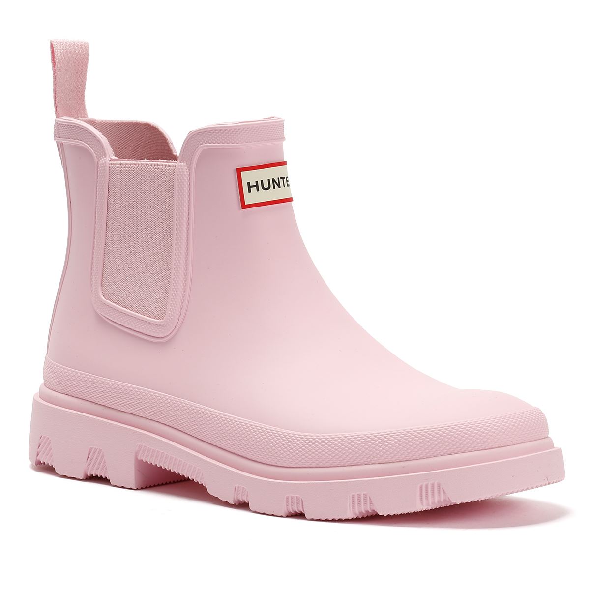 Hunter Downpour Chelsea Bottes De Pluie En Caoutchouc Pour Femmes Roses