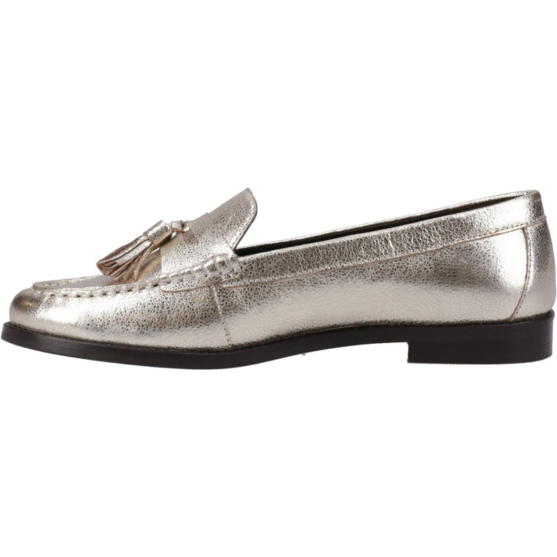 Hush Puppies Connie Chaussures À Enfiler En Cuir Pour Femme Couleur Or