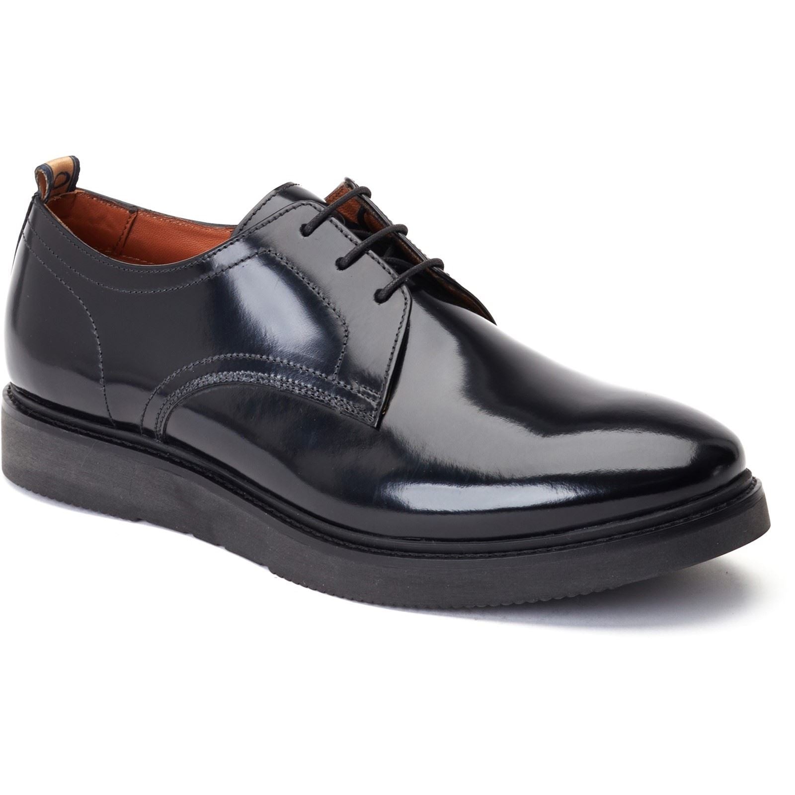 Base London Roly Chaussures Oxford Noires En Cuir Pour Hommes