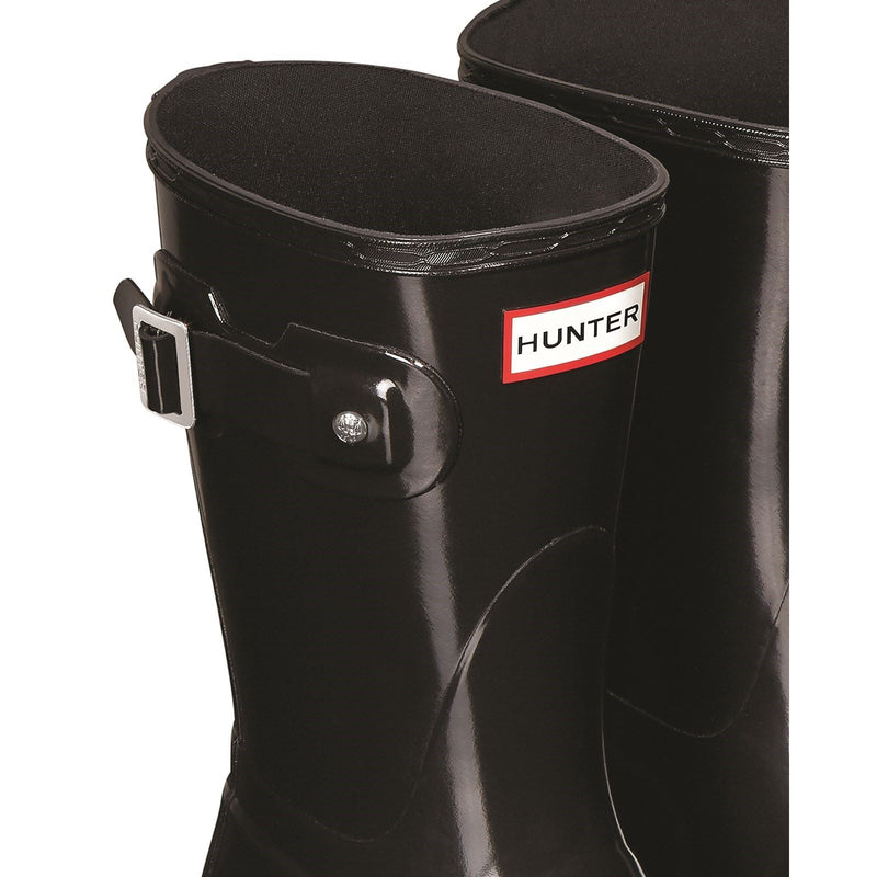 Hunter Original Short Gloss Bottes En Caoutchouc Pour Femmes, Noires