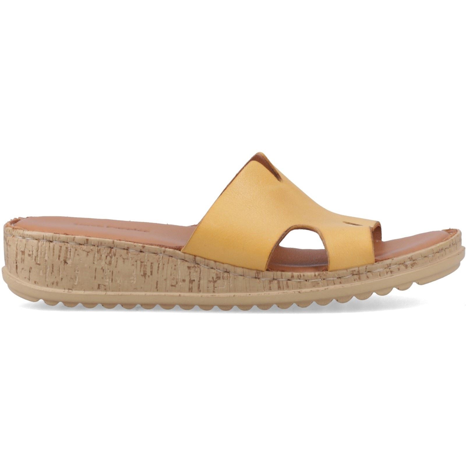 Hush Puppies Eloise Sandales En Cuir Pour Femmes Moutarde