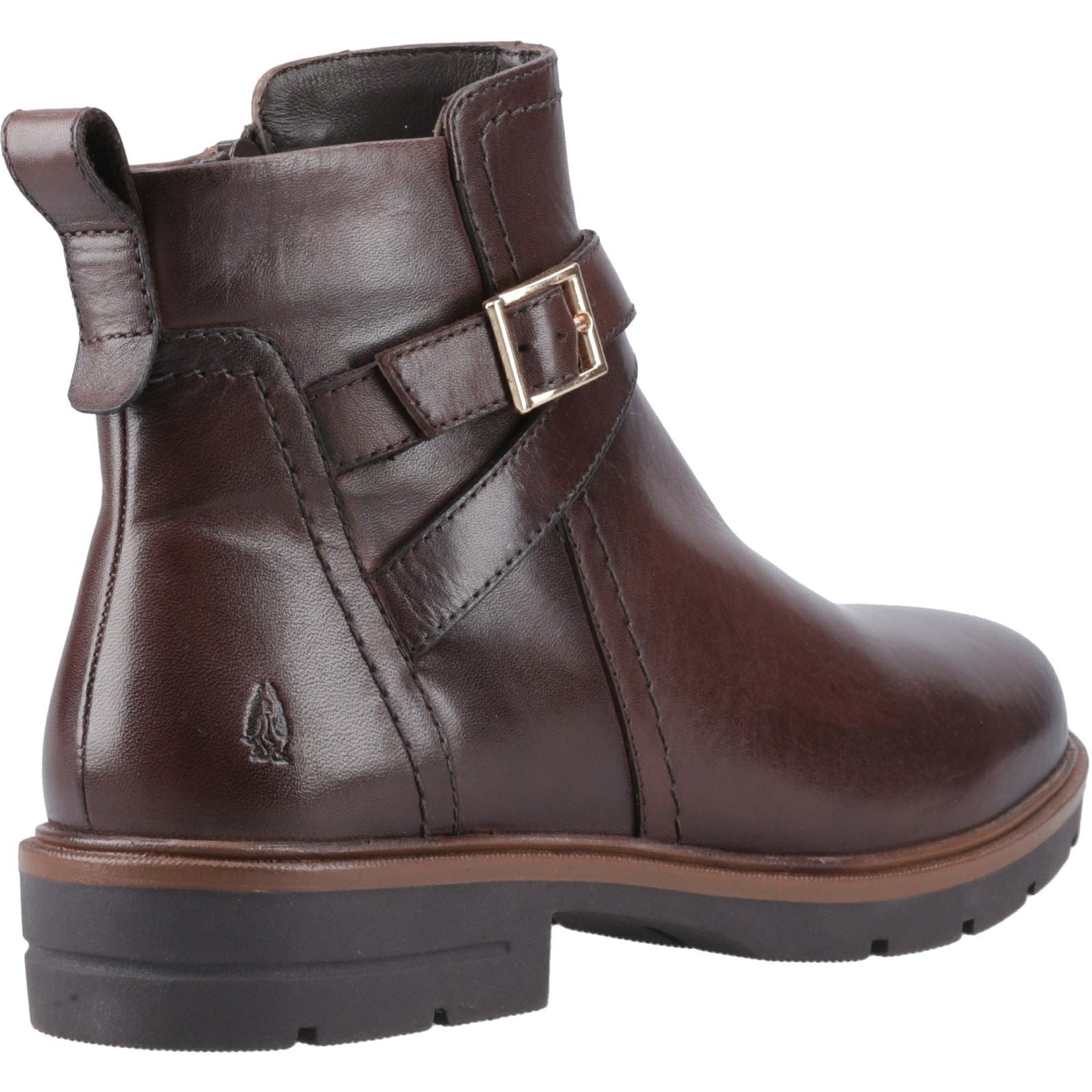 Hush Puppies Tove Bottes En Cuir Marron Pour Femmes