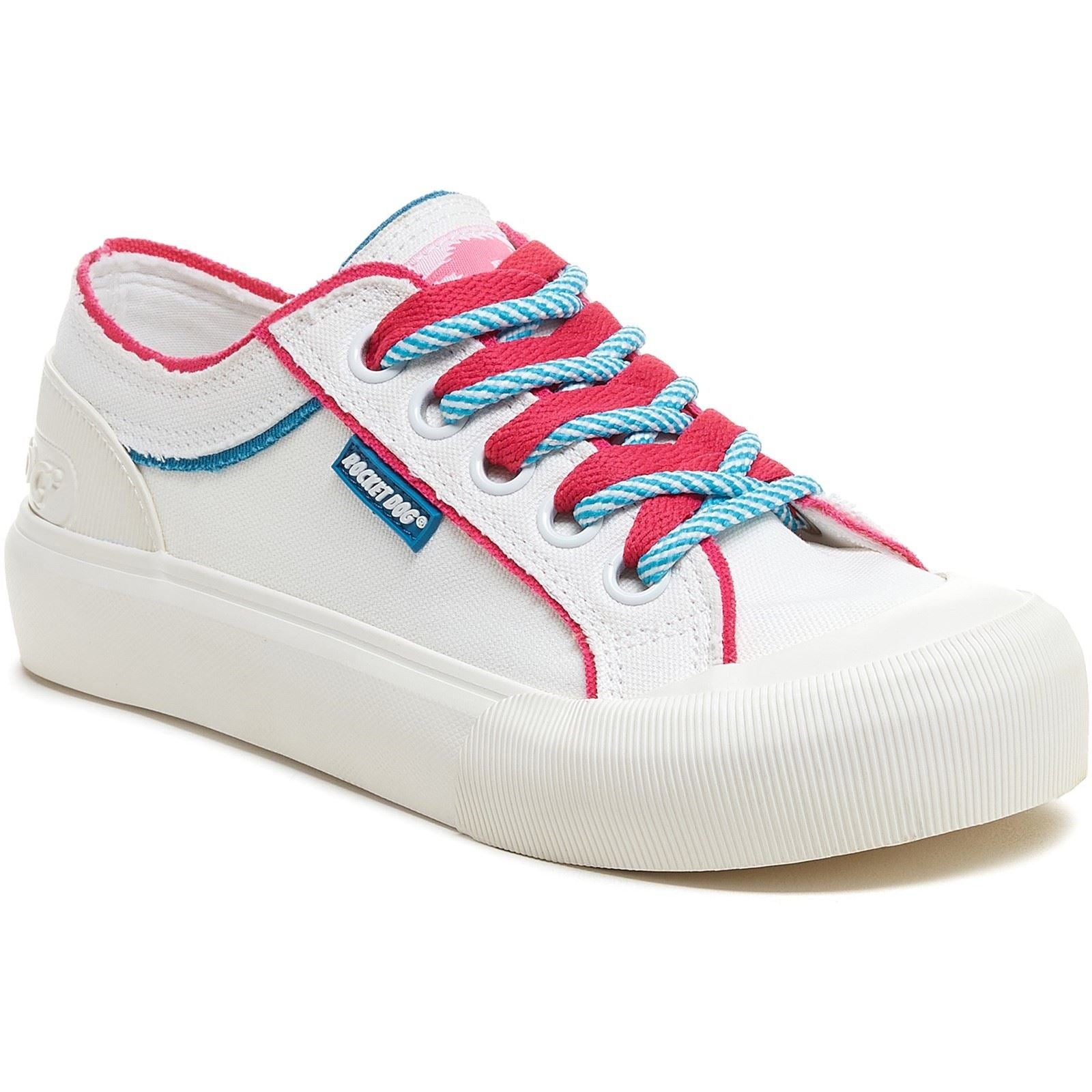 Rocket Dog Jazzin Plus Eighties 12A Baskets Blanches En Coton Pour Femmes