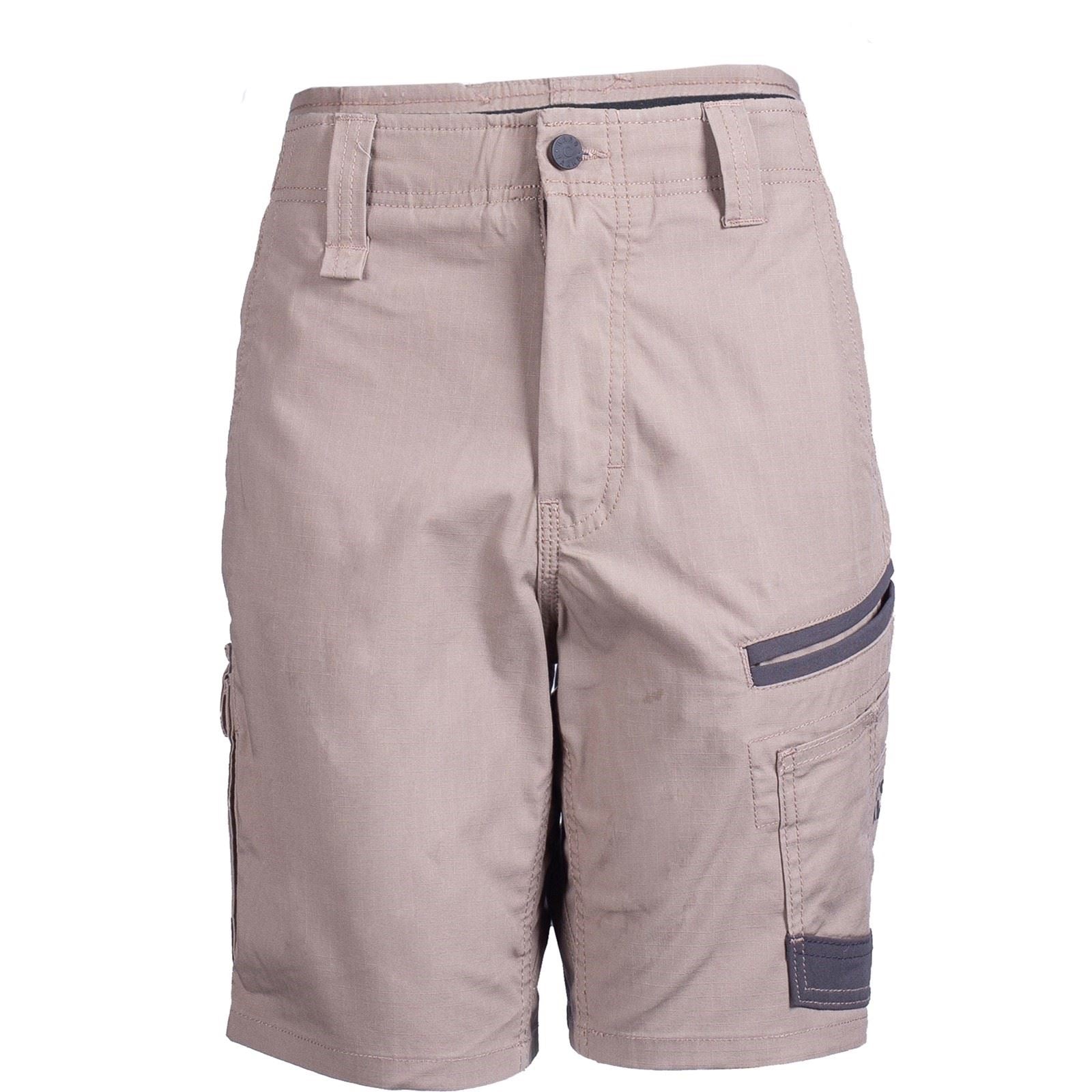 Hard Yakka Raptor Active Shorts En Coton Pour Femmes Beiges, Longueur Genou