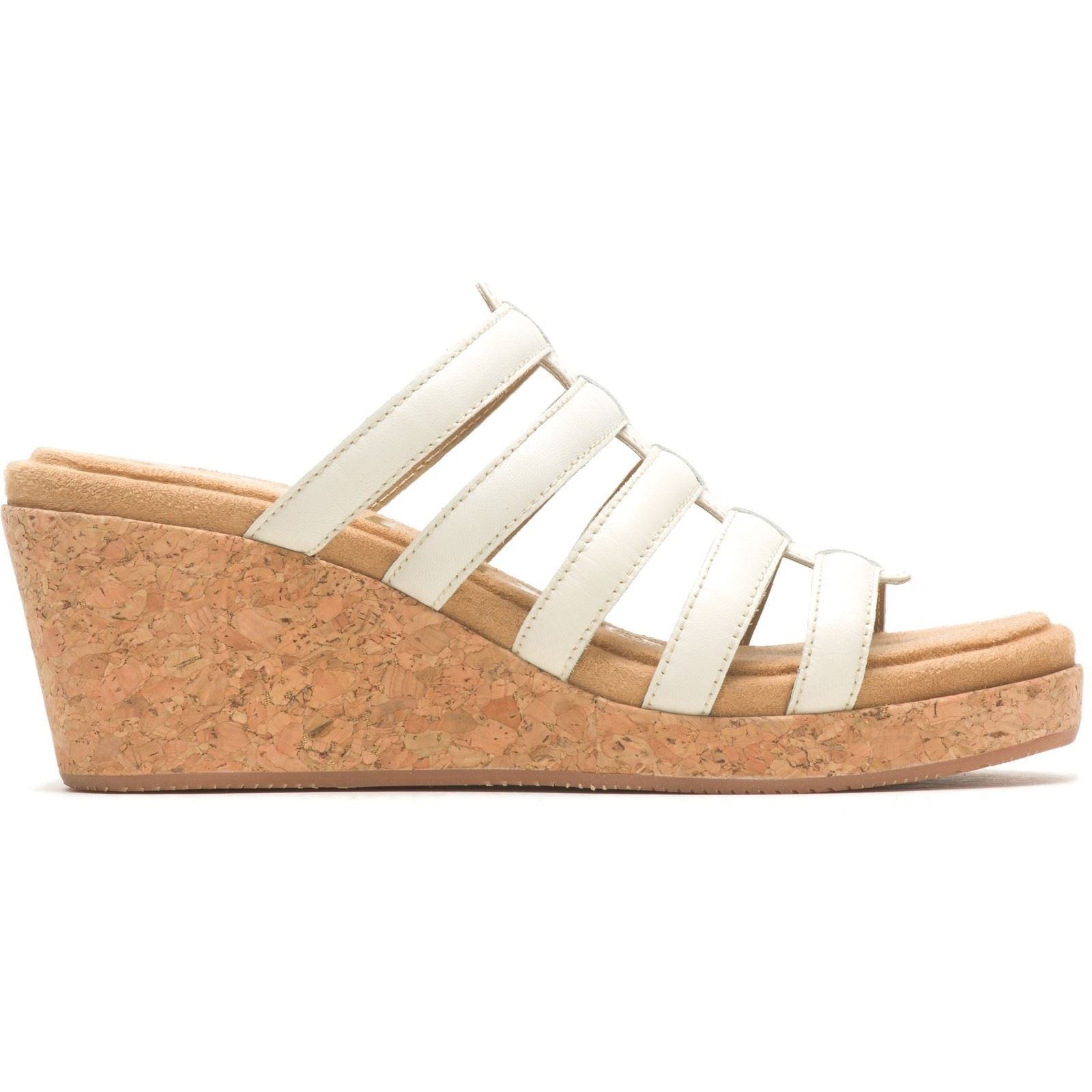 Hush Puppies Willow Slide Escarpins Compensés Blancs Pour Femme En Cuir