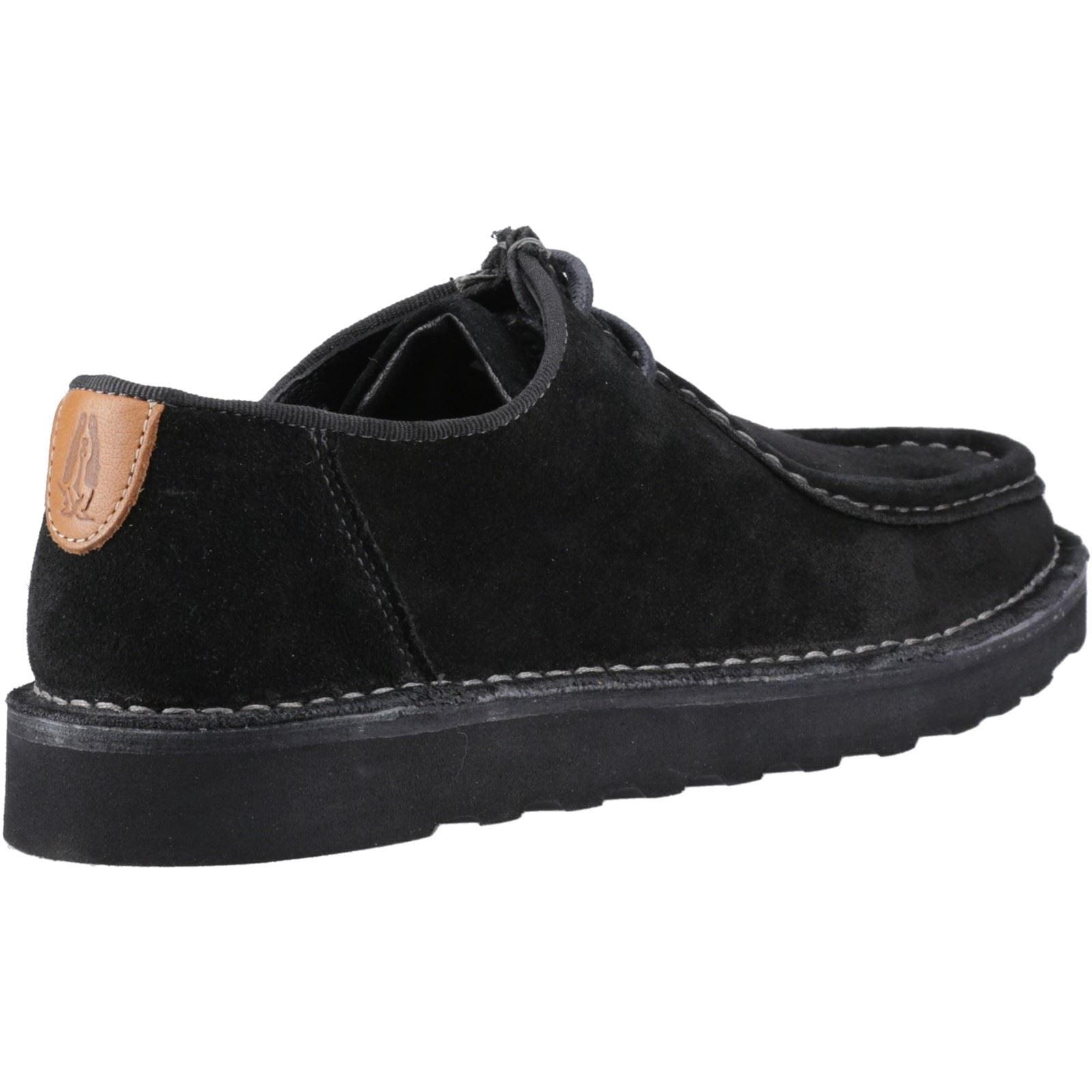 Hush Puppies Otis Chaussures Noires À Lacets Pour Hommes En Suède