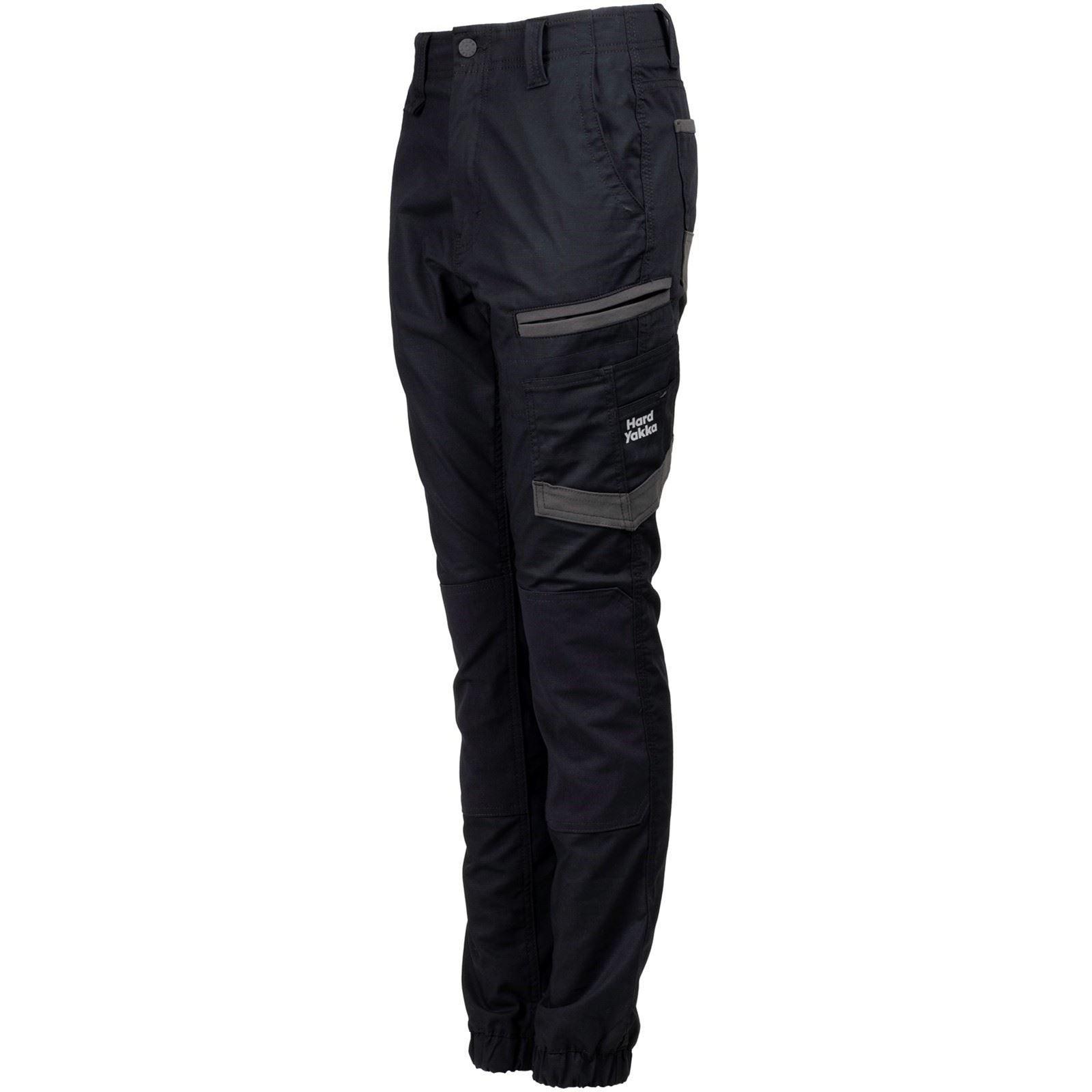 Hard Yakka Raptor Cuffed Pantalon Outdoor Noir En Coton Pour Femmes