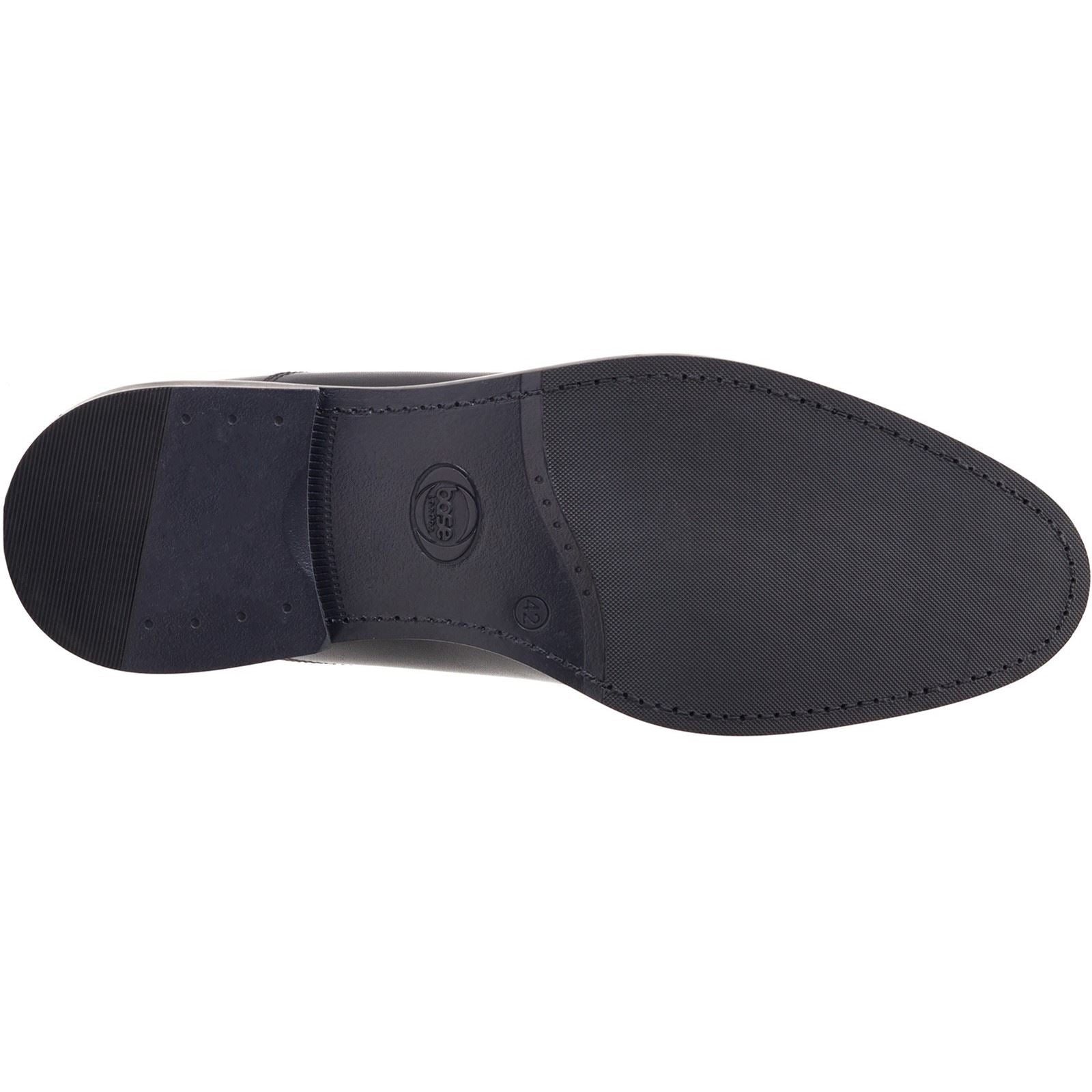 Base London Corbin Chaussures Oxford Noires En Cuir Pour Hommes