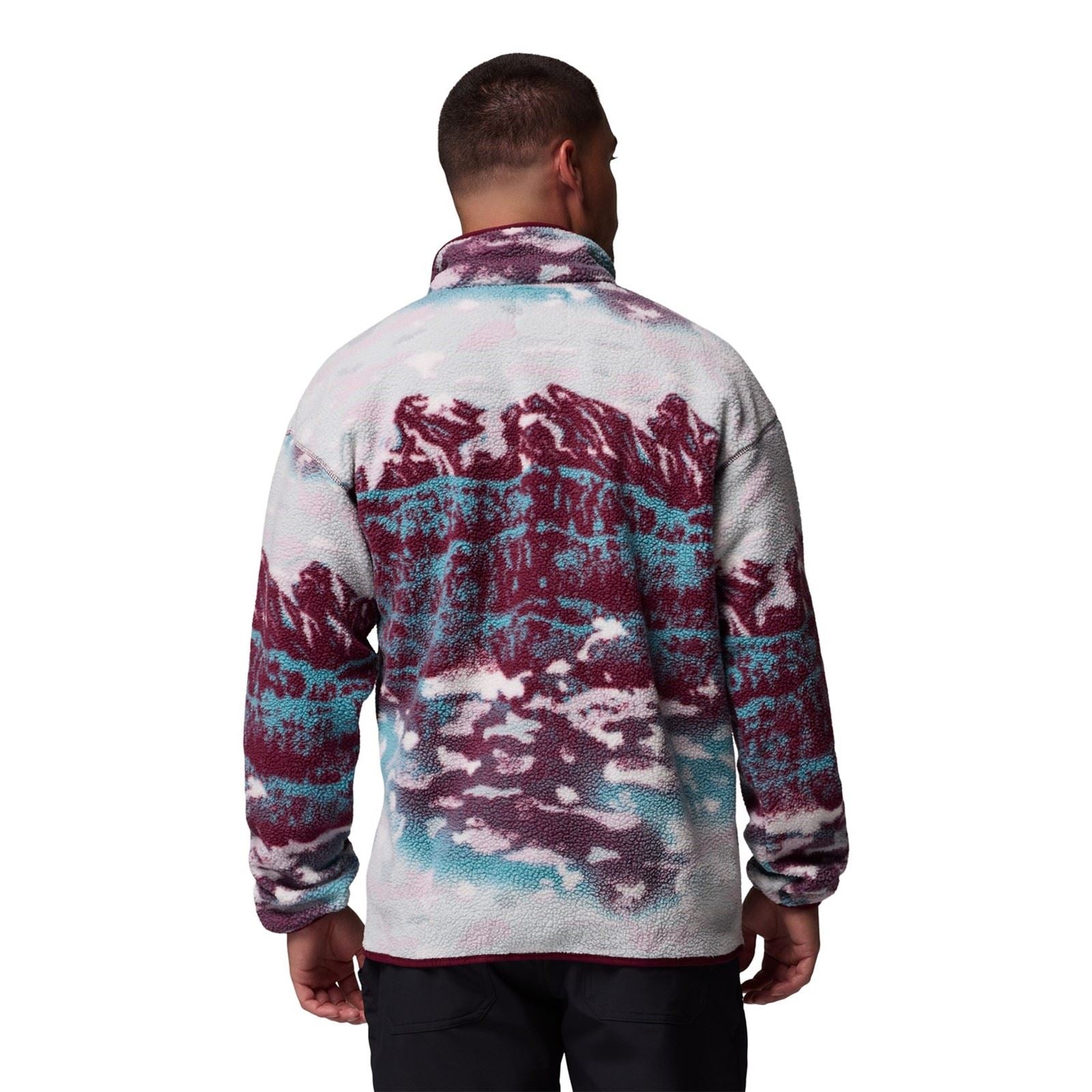 Columbia Helvetia II Printed Half Snap Fleece Pulls À Col Zippé Rouges Pour Hommes