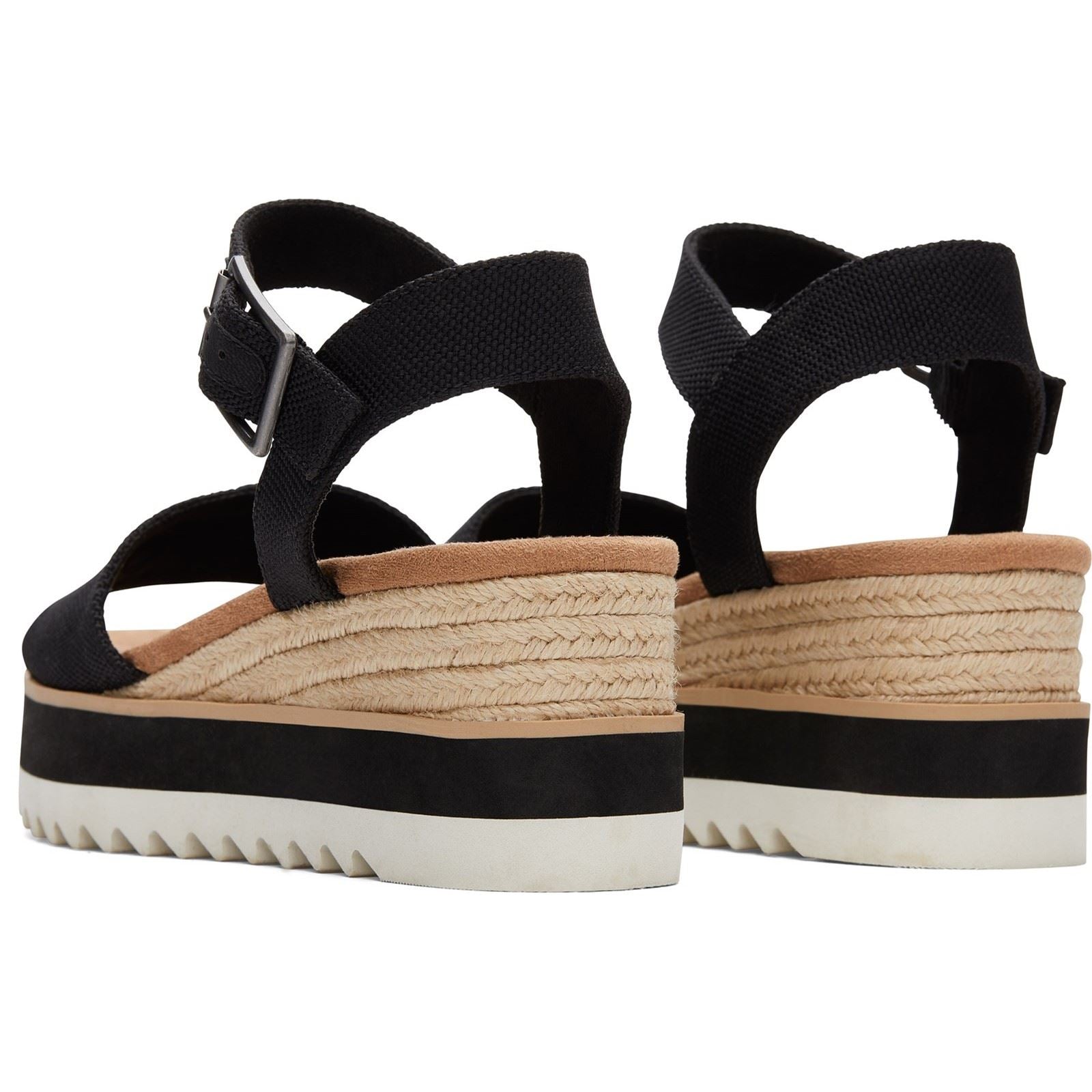 TOMS Diana Compensées Noires Pour Femmes En Synthétique