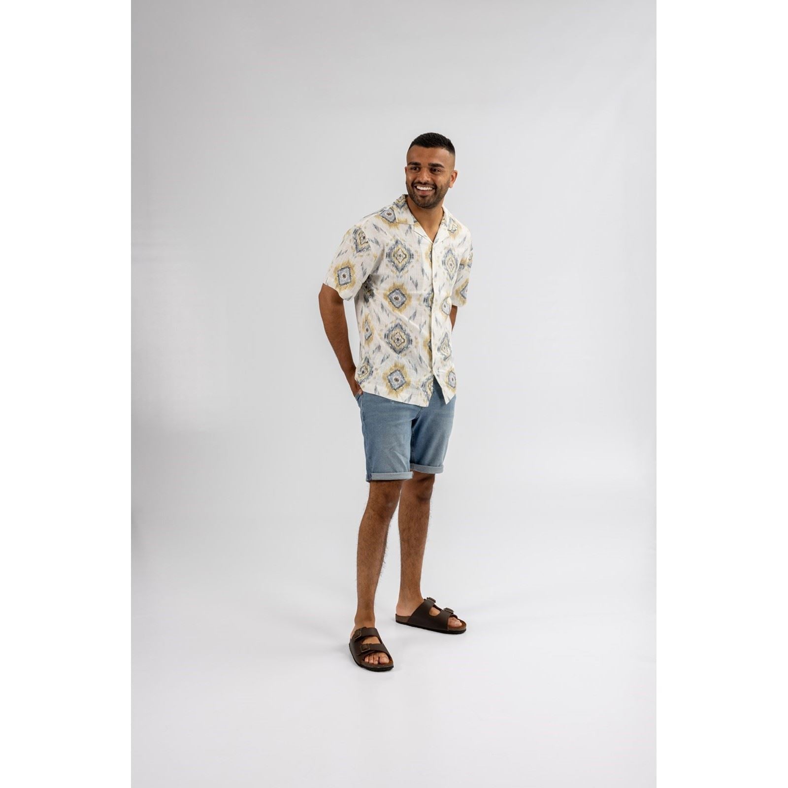 Hush Puppies Nash Slider Sandales Homme En Cuir Marron