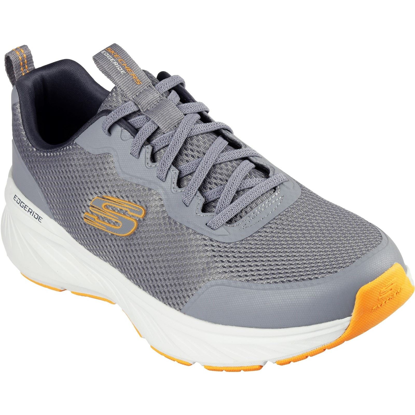 Skechers Edgeride Rekze Baskets Pour Hommes En Textile Gris/Orange