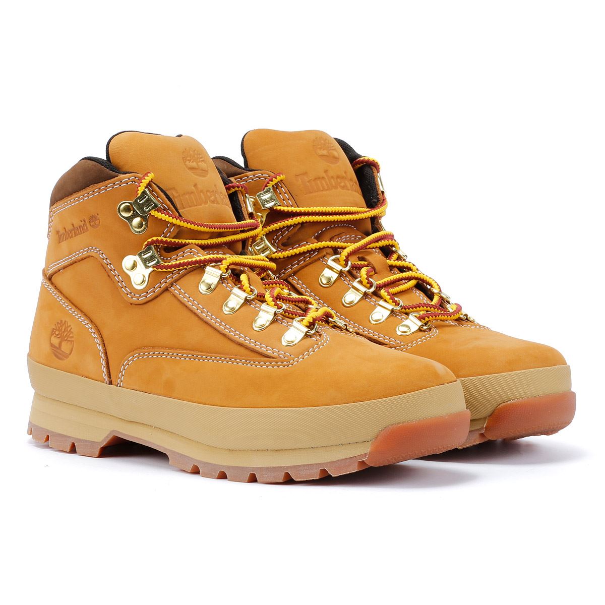 Timberland Euro Hiker Mid Lace Bottes En Cuir Marron Pour Hommes