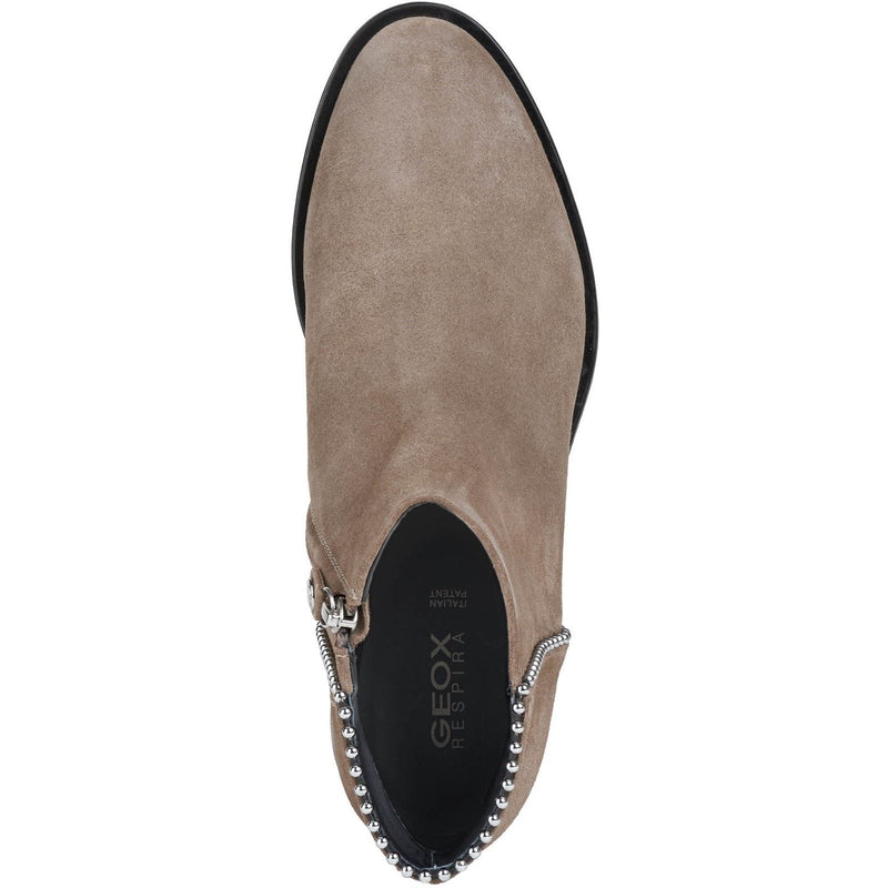 Geox Resia Bottes En Daim Pour Femmes, Couleur Beige Foncé