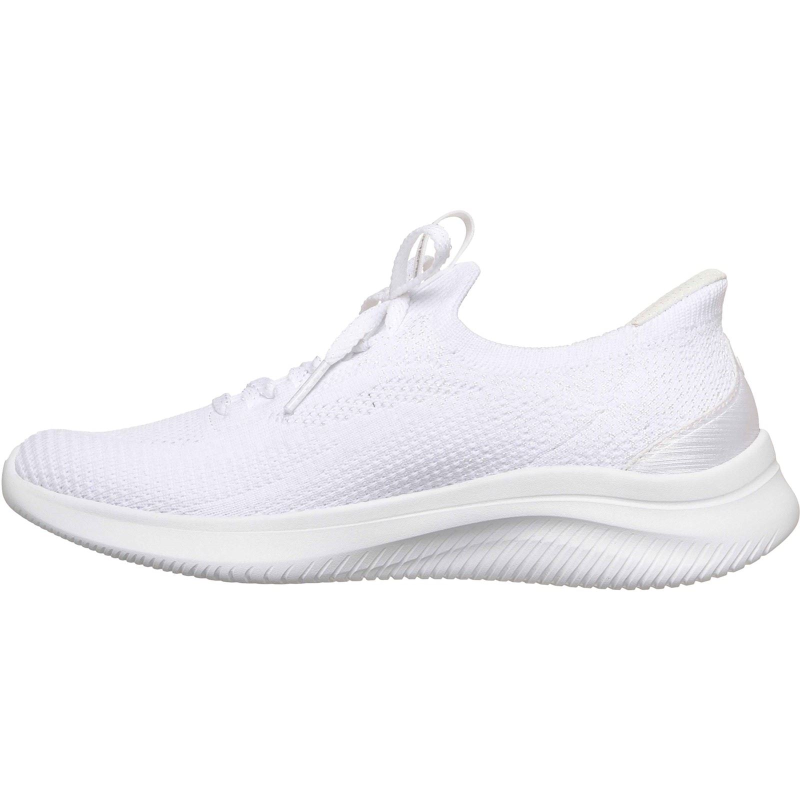 Skechers Ultra Flex 4.0 Baskets Blanches En Textile Pour Femmes
