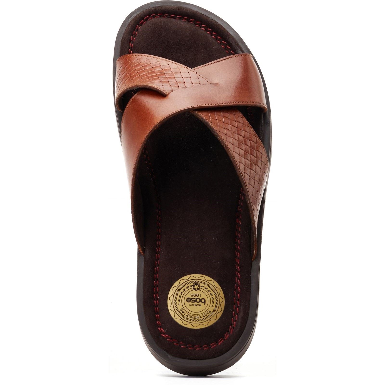 Base London Astro Sandales En Cuir Pour Hommes Couleur Tan Brûlé
