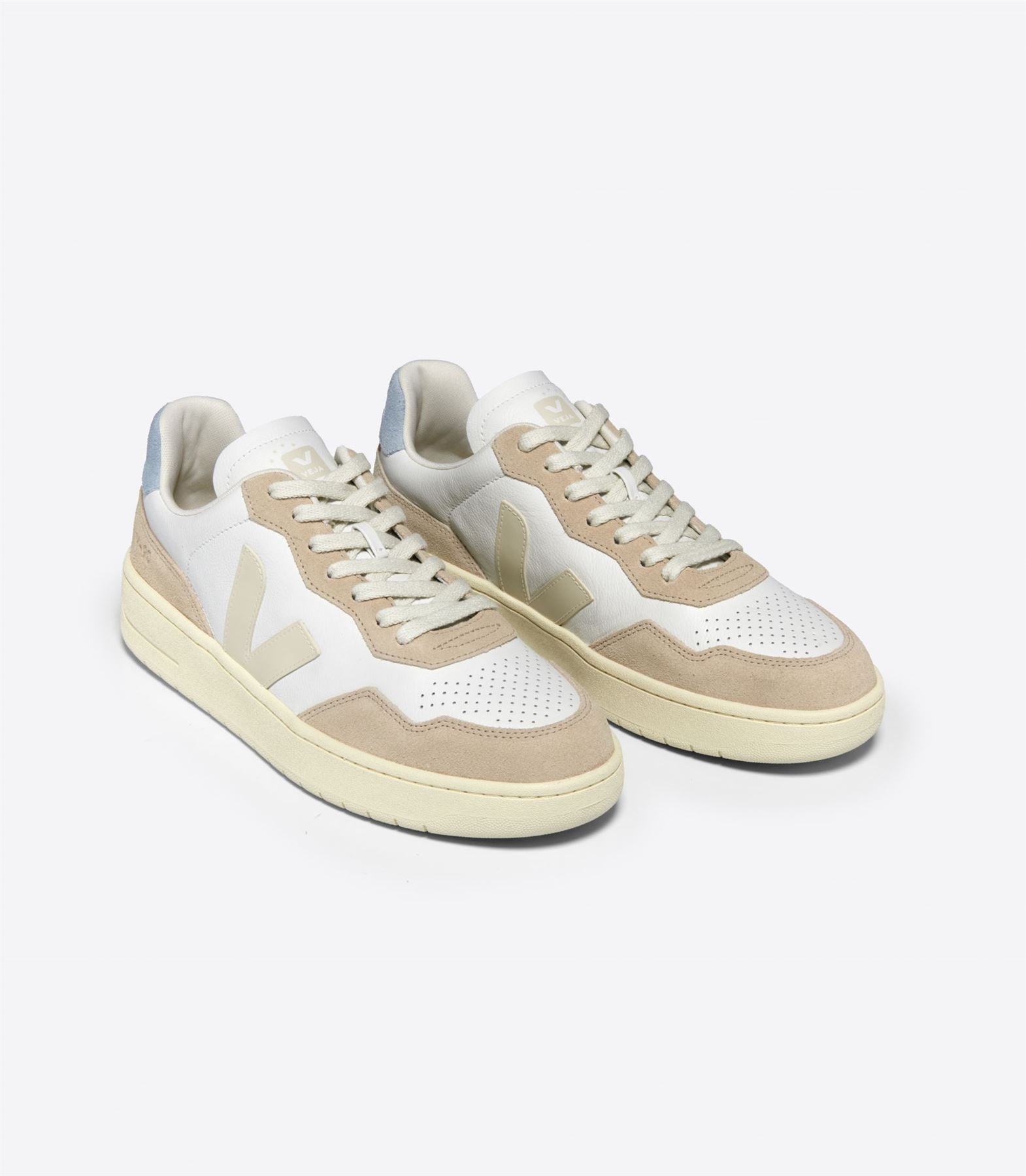 Veja V-90 Baskets en cuir beige pour femmes