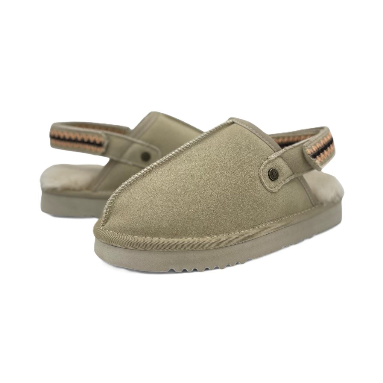 Osprey London The Constellation Pantoufles Beiges En Suède Pour Femmes
