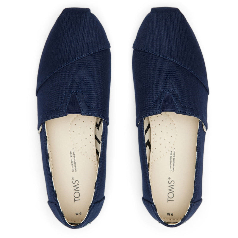 TOMS Alpargata Espadrilles En Toile De Coton À 100% Pour Femmes, Couleur Bleu Marine
