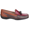 Cotswold Biddlestone Mocassins En Cuir Pour Femmes - Châtaigne / Fauve / Vin