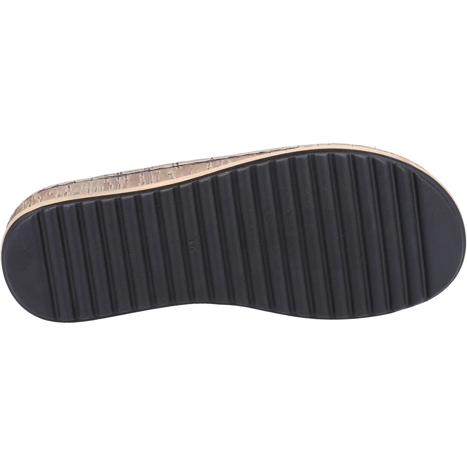 Hush Puppies Elissa Toepost Sandales Noires Pour Femmes En Suède