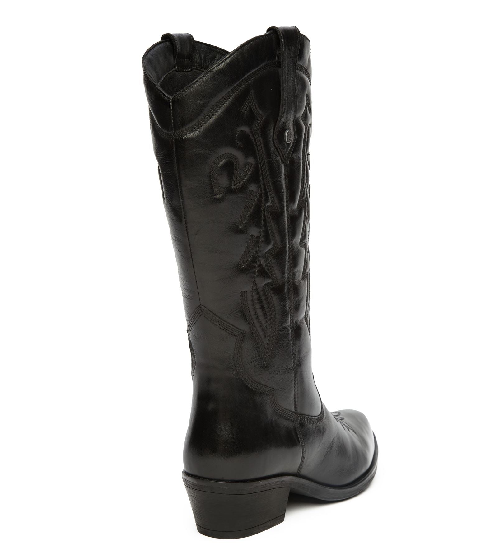 Osprey London The Louisiana Bottes Noires En Cuir Pour Femmes
