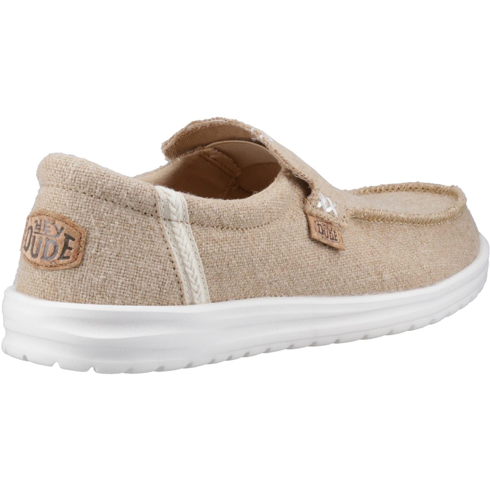 HEYDUDE Mikka Jute Chaussures Mocassins Pour Hommes En Lin Couleur Crème Irlandaise