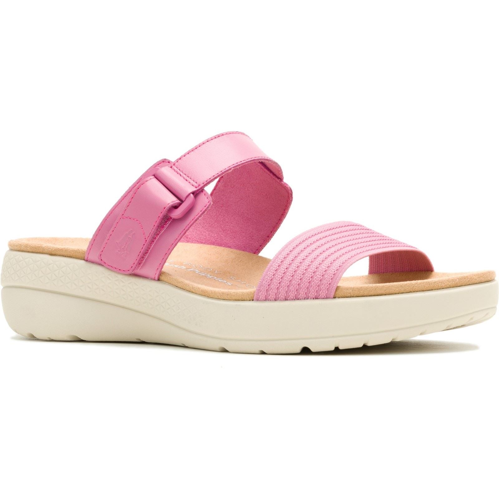 Hush Puppies Breathe Gore Sandales En Cuir Pour Femmes Roses