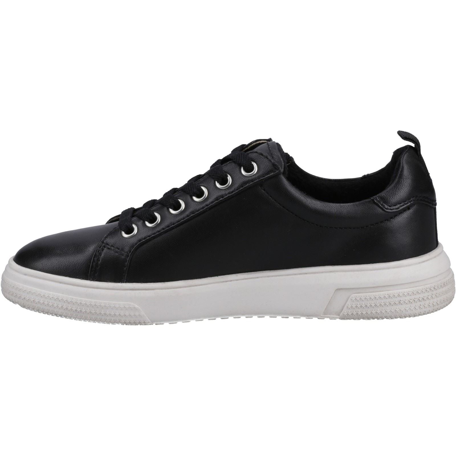 Hush Puppies Martha Baskets Noires En Cuir Pour Femmes