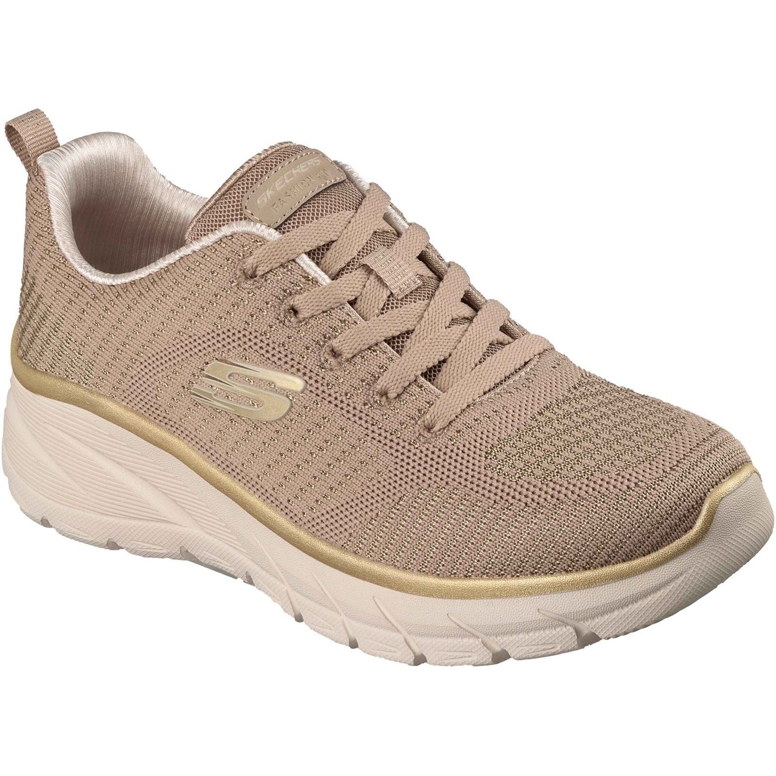 Skechers Fashion Fit 2.0 Baskets Femmes En Polyester Taupe/Or