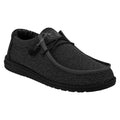 HEYDUDE Wally Sox Chaussures Bateau Noires En Micro-Suède Pour Homme.