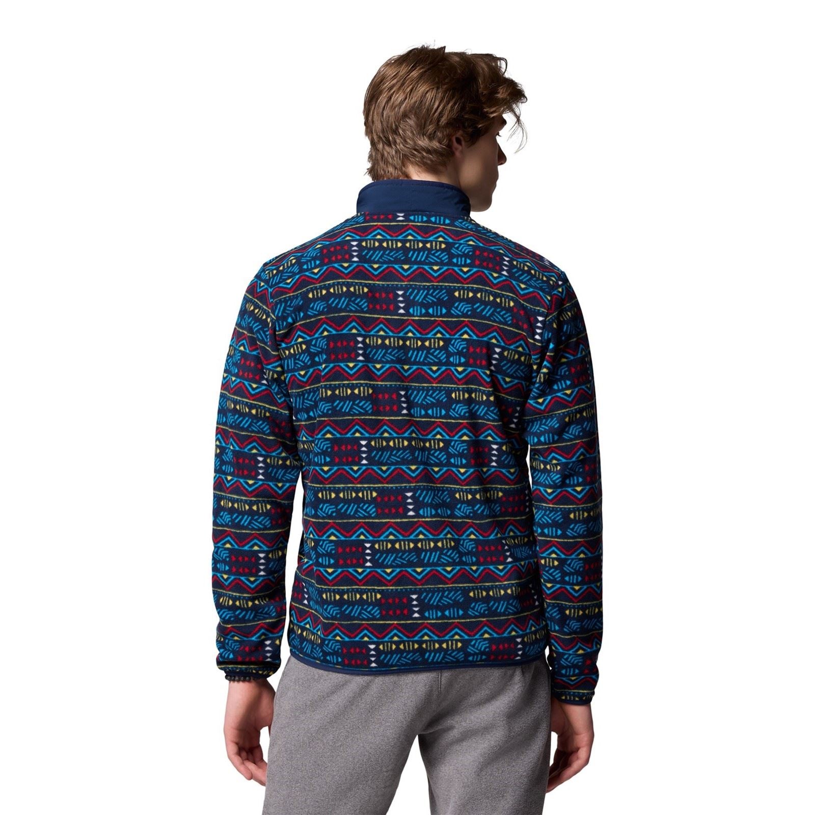 Columbia Sequoia Grove Printed Full Zip Veste En Polaire Bleue Pour Homme