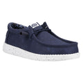 HEYDUDE Wally Canvas Chaussures Bateau En Coton 100% Pour Hommes, Couleur Marine