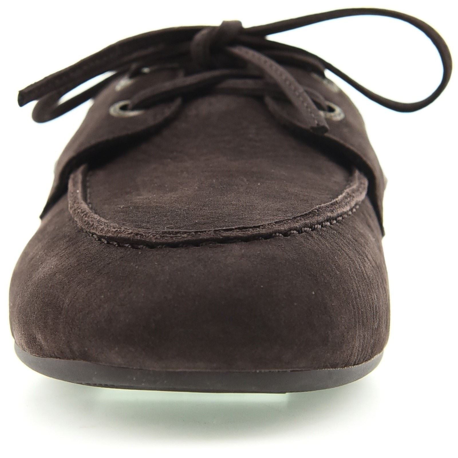Sperry Slim Boat Bateaux En Cuir Pour Femmes Marron Foncé