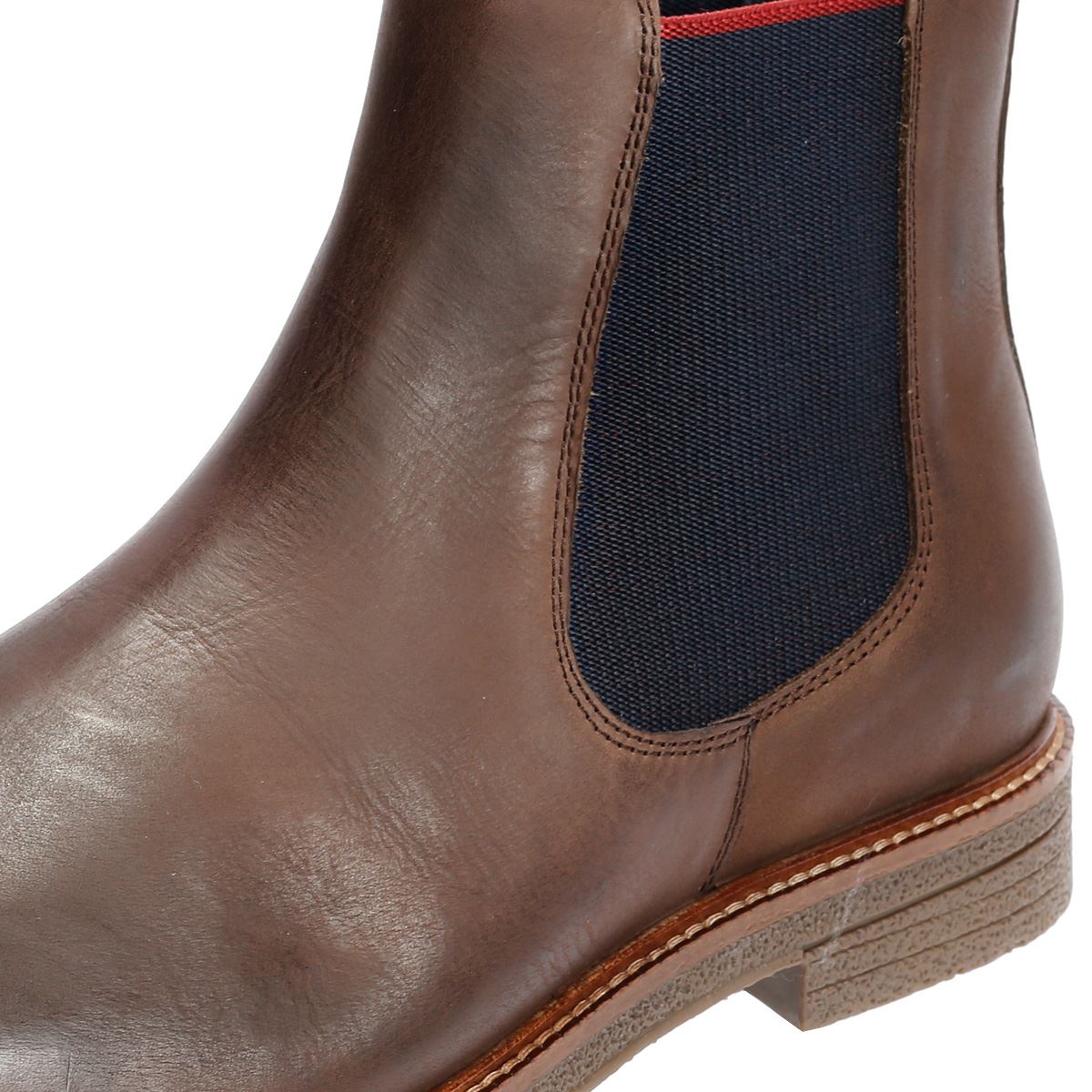 Ben Sherman Walker Chelsea Bottes En Cuir Pour Hommes Marron