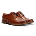 Chapman & Moore Longwing Brogue Country Chaussures En Cuir Pour Hommes Brunes À Lacets