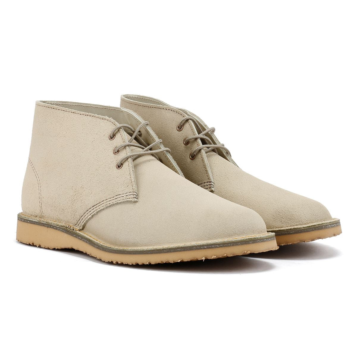 Red Wing Shoes Weekender Chukka Bottes Pour Hommes En Cuir Beige