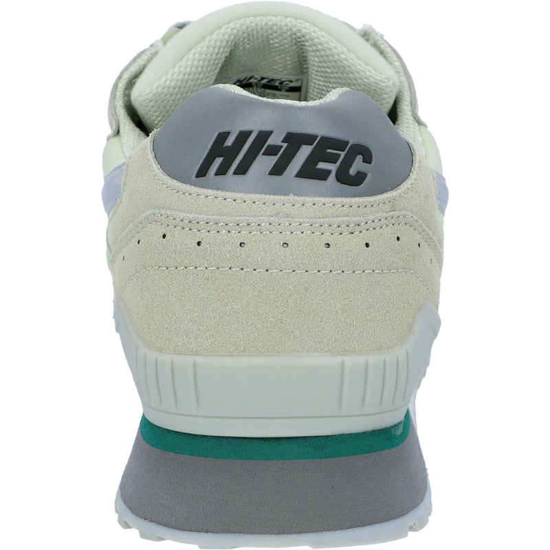 Hi-Tec Silver Shadow OG Baskets Pour Hommes En Suède Pu Argent/gris/vert