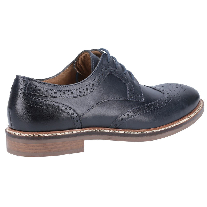 Hush Puppies Bryson Chaussures Richelieu En Cuir Pour Hommes, Bleu Marine