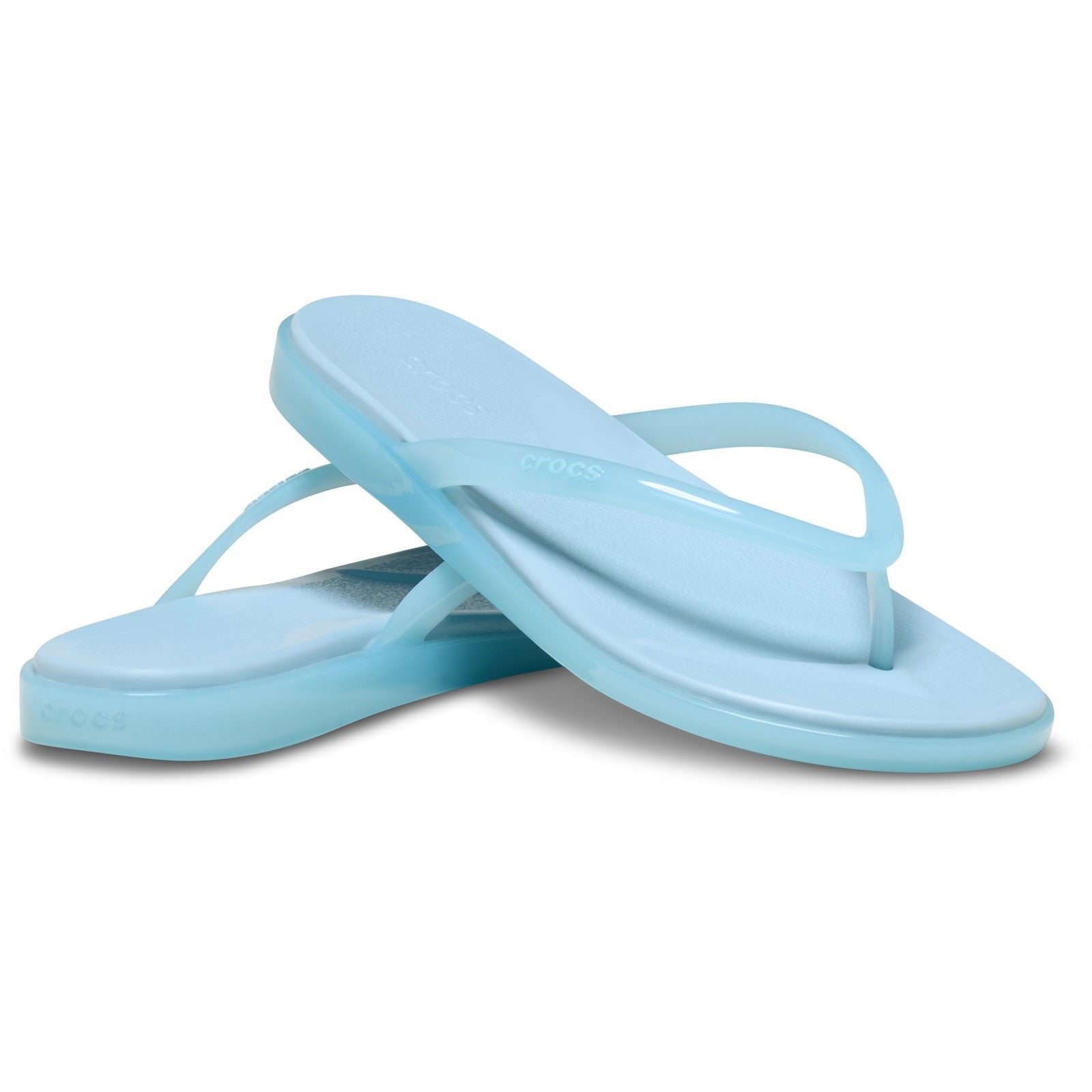 Crocs Miami Round Toe Tongs Bleu Ciel Pour Femmes Eva