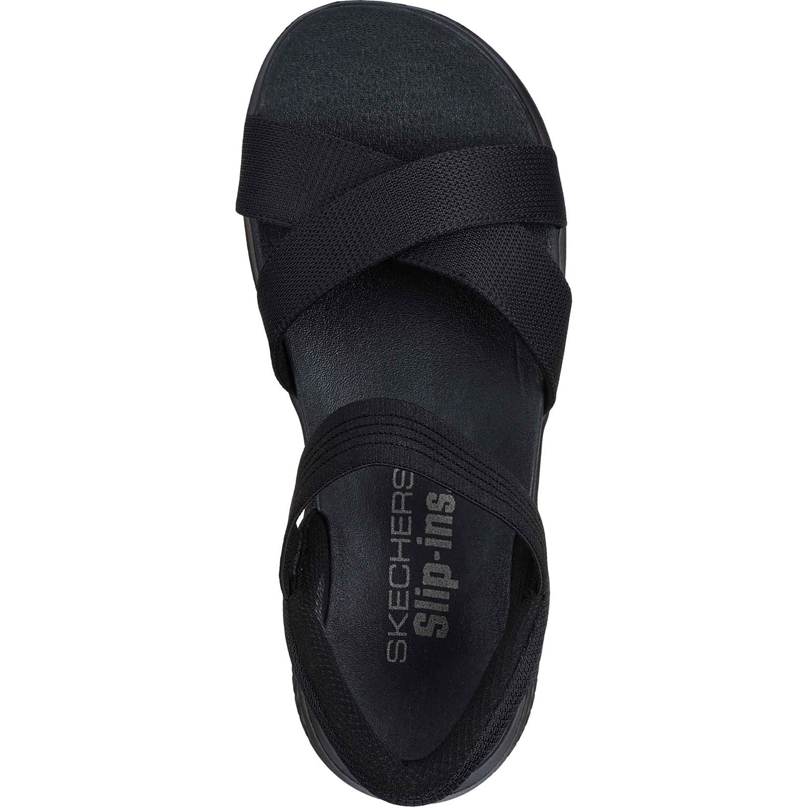 Skechers Ultra Flex 3.0 - Never Better Sandales Noires En Textile Pour Femmes