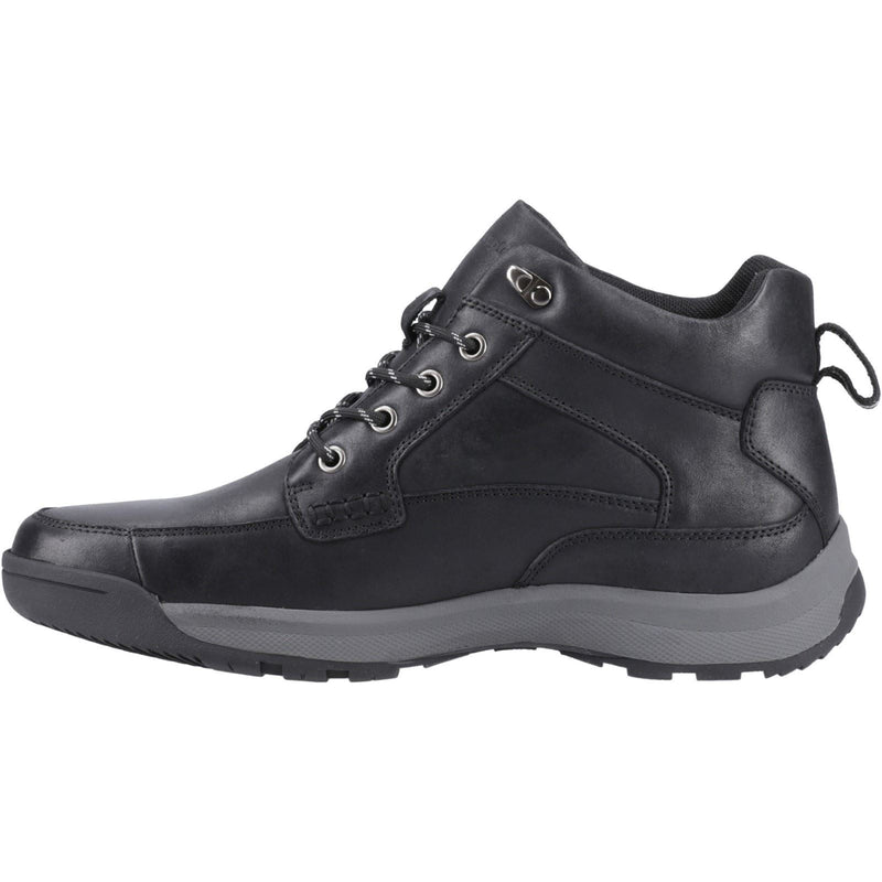 Hush Puppies Vernon Bottes Noires Pour Hommes En Cuir À La Cheville