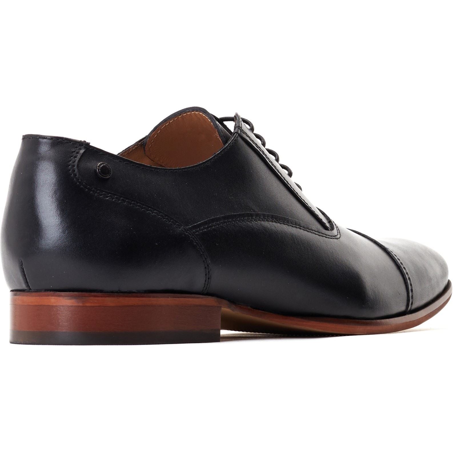 Base London Angelo Chaussures Oxford Noires En Cuir Pour Hommes