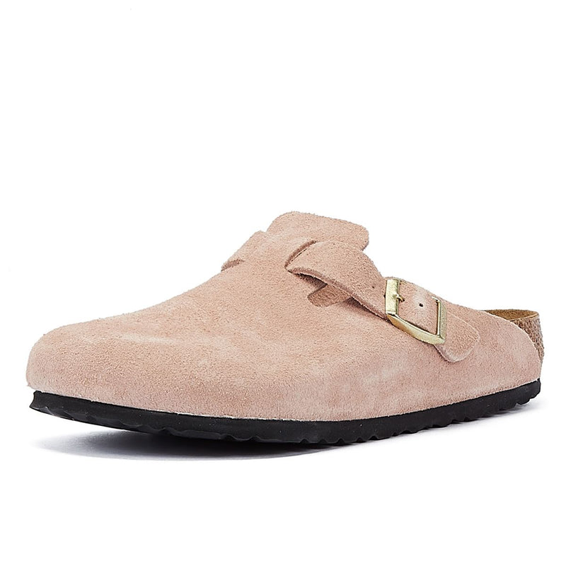 Birkenstock Chaussures Confortables En Daim Rose Clair Pour Femmes De Boston