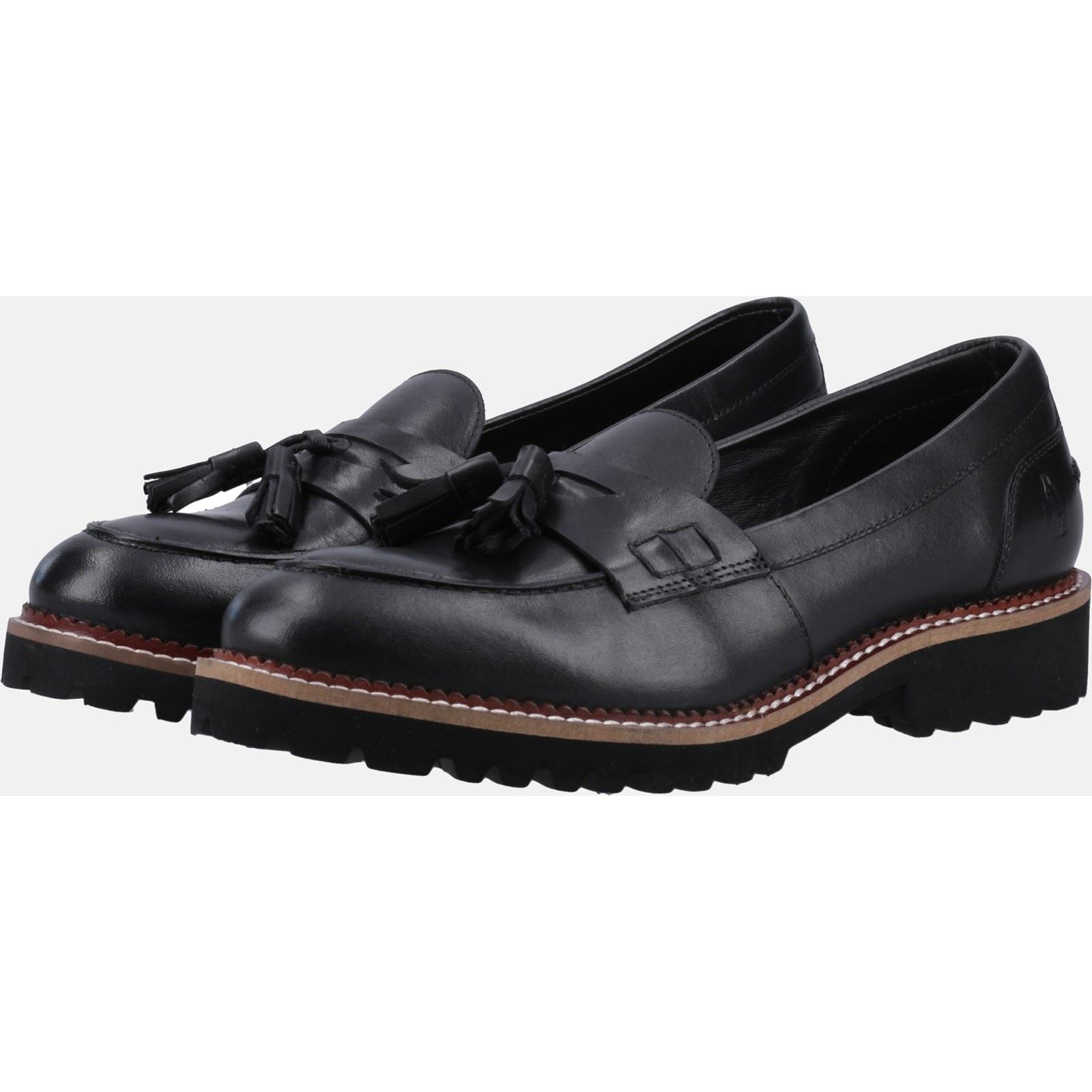 Hush Puppies Ginny Mocassins Noirs En Daim Pour Femmes