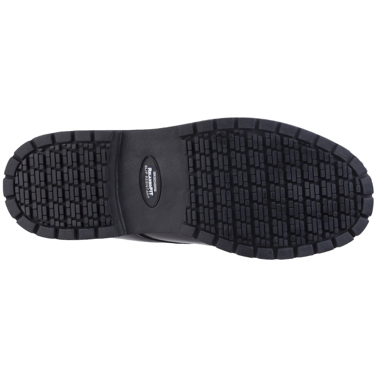 Skechers Workwear Cottonwood Elks Chaussures De Sécurité Noires En Cuir Pour Hommes